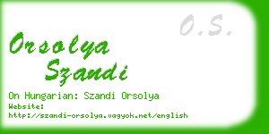 orsolya szandi business card